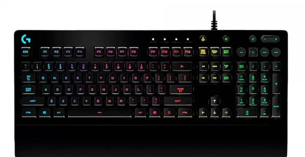 TECLADO GAMER LOGITECH SERIE G PRODIGY G213 QWERTY INGLÉS US COLOR NEGRO CON LUZ RGB