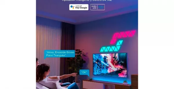 Panel de luz triangular Govee RGBIC, 10 unidades, compatible con Alexa y Google Home, multicolor