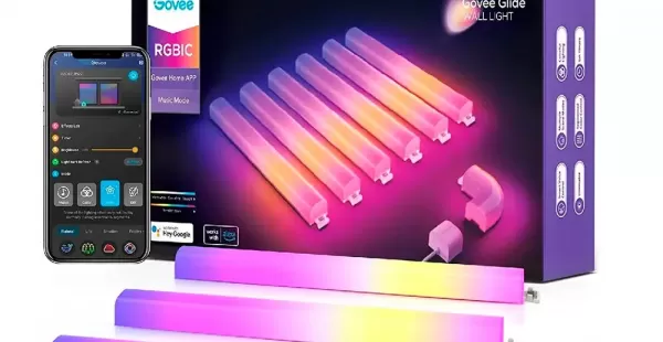 Barras de luz led Govee RGBIC inteligente, 6 barras y 1 esquina, compatible con Alexa y Google, multicolor