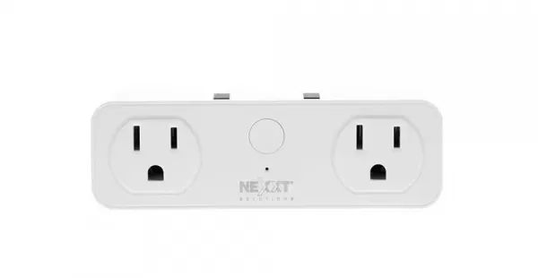 Enchufe inteligente wifi Nexxt NHP-D610 220V, 2 tomacorrientes universales, 2 puertos usb
