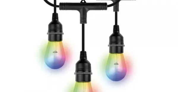 Guirnalda de luces inteligente Nexxt conexión wifi, blanco y multicolor, 14.6 m