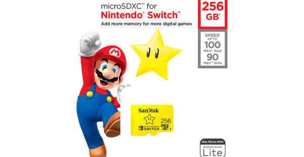MEMORIA MICRO SD SANDISK SDXC 256 GB NINTENDO SWITCH