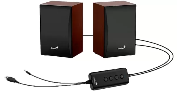 PARLANTE 2.0 GENIUS SP-HF380BT | BLUETOOTH-3.5MM | USB | WOOD