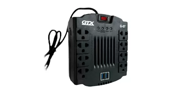 ESTABILIZADOR HALION GTX MOD G-07 | 1200VA/600W | 8 TOMAS + 2 USB