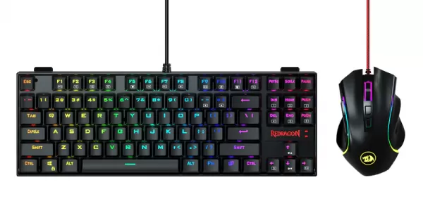 COMBO REDRAGON KUMARA+GRIFFIN K552RGB-BA TECLADO+MOUSE NEGRO