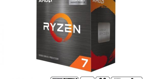 PROCESADOR AMD RYZEN 7 5700G 3.8GHZ, 16MB, 8 NUCLEOS, RADEON GRAPHICS, AM4 