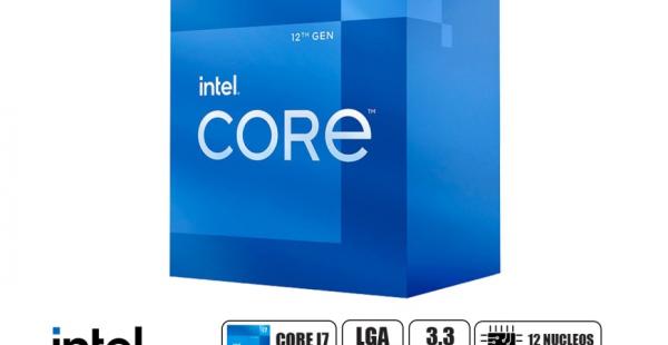 PROCESADOR INTEL CORE I7 12700, 2.1 GHZ HASTA 3.6 GHZ Y 4.9 GHZ, 25MB, 12 NUCLEOS, GRAFICO INTEGRADO INTEGRADO UHD 770, LGA 1700