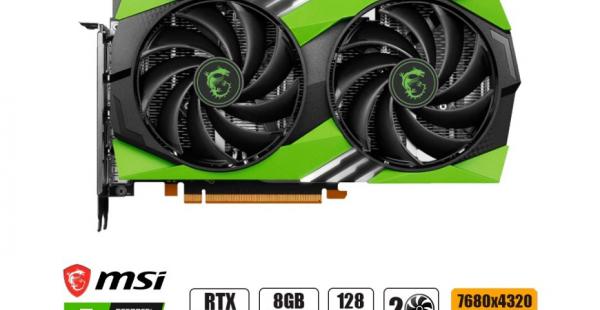 TARJETA DE VIDEO MSI RTX 4060 8GB GAMING X NV EDICION GDDR6 GEFORCE NVIDIA 128 BITS, GRAFICO PARA VIDEOJUEGOS, 2 VENTILADORES, LED