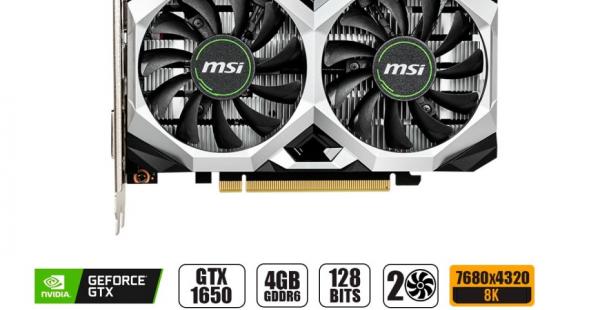 TARJETA DE VIDEO MSI GTX1650 4GB GDDR6 NVIDIA VENTUS XS OCV1 128BITS