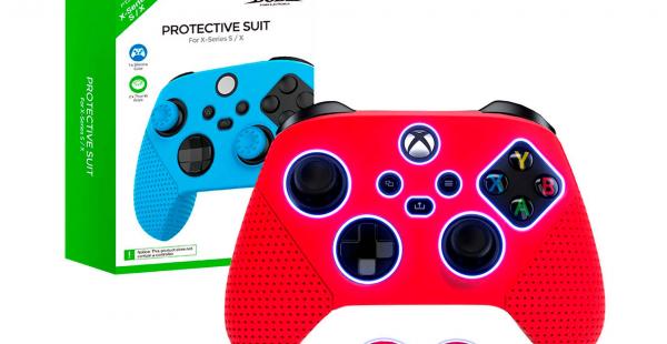 FUNDA DE SILICONA PARA MANDOS XBOX SERIE X/S CON GRIP COLOR ROJO TYX-0626
