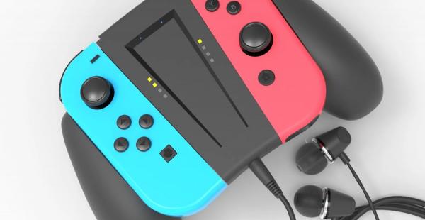 Grip cargador Joy-Cons con entrada de audifonos Top wolf
