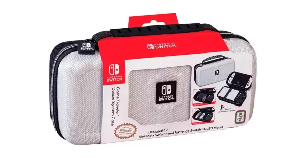 ESTUCHE PLUS SIZE GAME TRAVELER DELUXE TRAVEL CASE NINTENDO SWITCH BLANCO