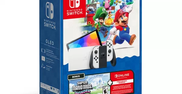NINTENDO SWITCH OLED BLANCO - SUPER MARIO BROS WONDER + MEMBRESÍA
